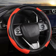 39cm Carbon Fiber Elastic Leather Without Inner Ring Car Steering Wheel Cover, Color: Red - Steering Wheel Accessories by PMC TechLife | Online Shopping South Africa | PMC TechLife | Buy Now Pay Later Mobicred