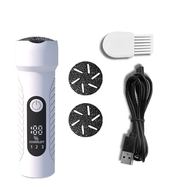 Electric Foot File Pedicure Kit Water-resistant Feet Callus Remover, Spec: White