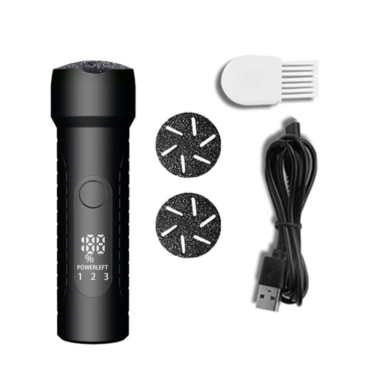 Electric Foot File Pedicure Kit Water-resistant Feet Callus Remover, Spec: Matte Black