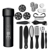 Electric Foot File Pedicure Kit Water-resistant Feet Callus Remover, Spec: Kit 1 Black