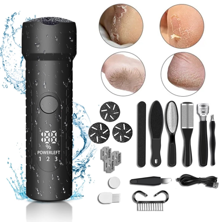 Electric Foot File Pedicure Kit Water-resistant Feet Callus Remover, Spec: Kit 1 White