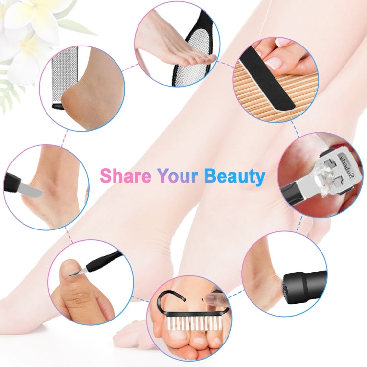 Electric Foot File Pedicure Kit Water-resistant Feet Callus Remover, Spec: White