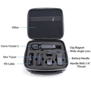 For DJI Osmo Pocket 3 Action Camera All-in-One Storage Bag Hand Cluth(Grey)