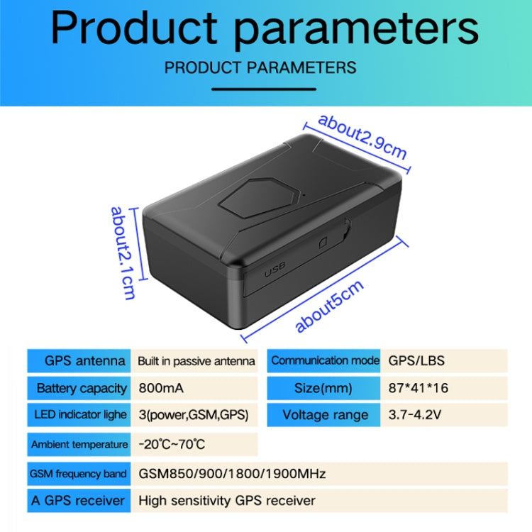 2G Car Motorcycle Water-resistant GPS Tracking Locator(Box Packing)