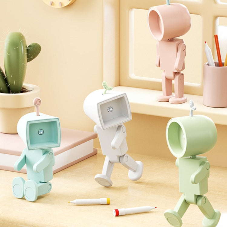 Mini Astronaut Magnetic LED Night Light Desktop Building Block Ornaments Desk Lamp, Color: Square White