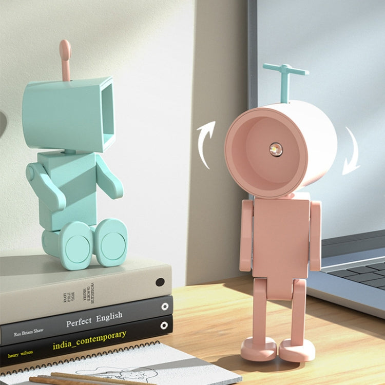 Mini Astronaut Magnetic LED Night Light Desktop Building Block Ornaments Desk Lamp, Color: Square Blue