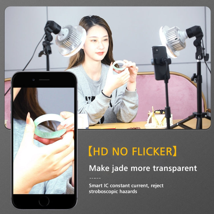 80W 120mm  Mushroom Fill Light + Desktop Overhead Photography Stand Kit for Photo/Video