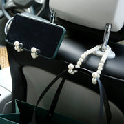 Stainless Steel Pearl Multifunctional Car Seat Back Hook(Mobile Bracket Pearl)