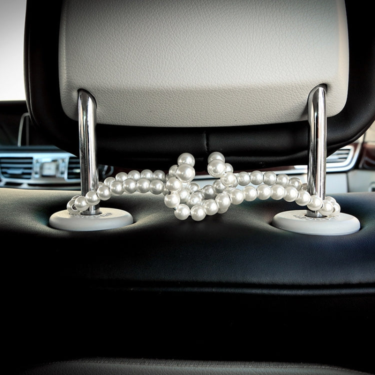 Stainless Steel Pearl Multifunctional Car Seat Back Hook(Mobile Bracket Pearl)