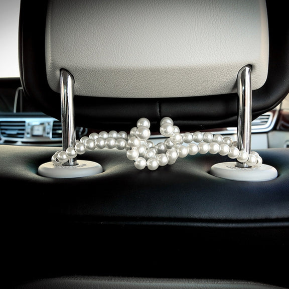 Stainless Steel Pearl Multifunctional Car Seat Back Hook(Mobile Bracket Pearl)