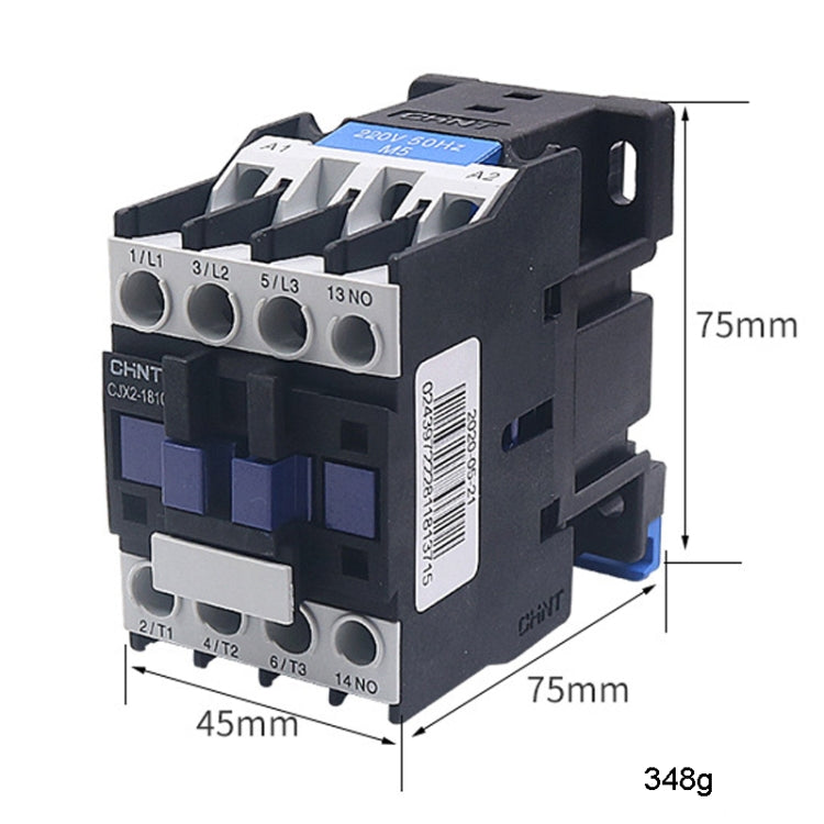 CHNT CJX2-1810 18A 220V Silver Alloy Contacts Multi-Purpose Single-Phase AC Contactor