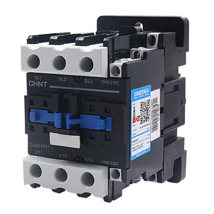 CHNT CJX2-5011 50A 220V Silver Alloy Contacts Multi-Purpose Single-Phase AC Contactor