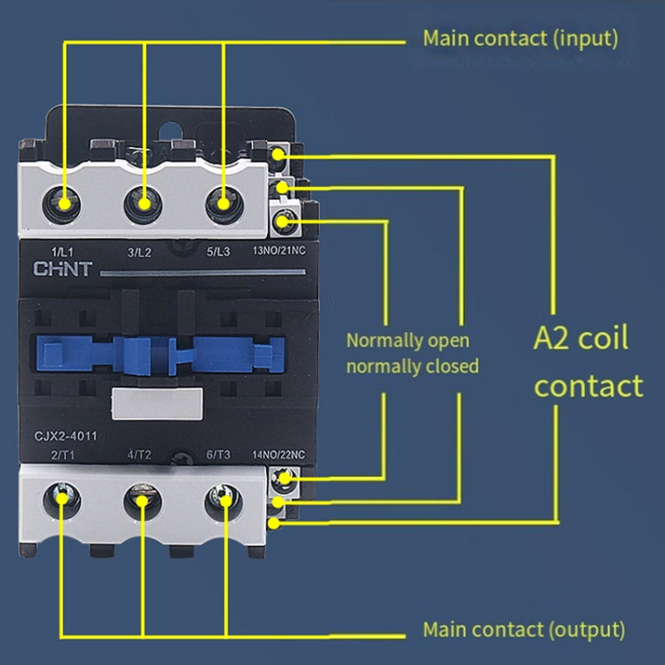 CHNT CJX2-6511 65A 220V Silver Alloy Contacts Multi-Purpose Single-Phase AC Contactor