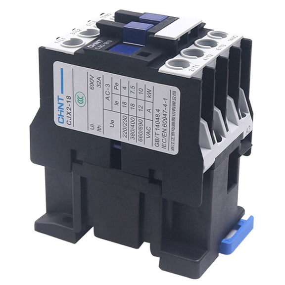 CHNT CJX2-3210 32A 220V Silver Alloy Contacts Multi-Purpose Single-Phase AC Contactor