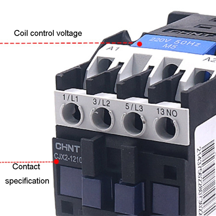 CHNT CJX2-6511 65A 220V Silver Alloy Contacts Multi-Purpose Single-Phase AC Contactor