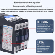 CHNT CJX2-2510 25A 220V Silver Alloy Contacts Multi-Purpose Single-Phase AC Contactor