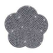 Car-mounted Diamond-filled Plum Blossom Decorated PVC Water Coaster(White)