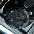 Car-mounted Diamond-filled Plum Blossom Decorated PVC Water Coaster(Black) - Car Drink Holders by PMC TechLife | Online Shopping South Africa | PMC TechLife | Buy Now Pay Later Mobicred