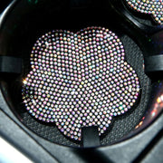 Car-mounted Diamond-filled Plum Blossom Decorated PVC Water Coaster(Colorful)