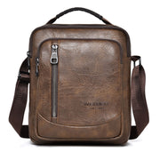 WEIXIER D288 Large Capacity Casual Crossbody Bag Business Water-resistant Single Shoulder Packs(Dark Brown)