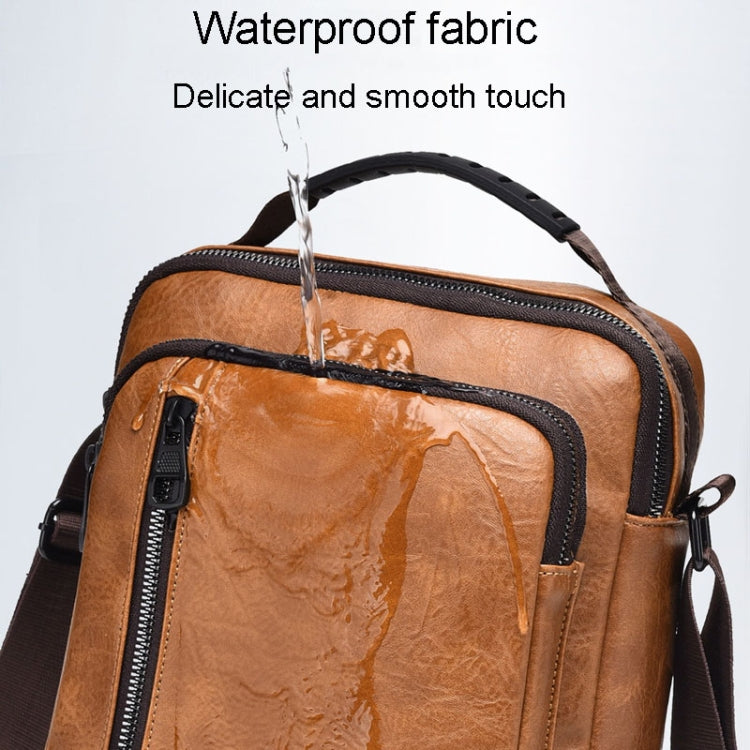 WEIXIER D288 Large Capacity Casual Crossbody Bag Business Water-resistant Single Shoulder Packs(Black)