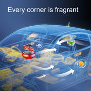 Interstellar Vast Solar Rotating Car Aromatherapy Ornaments, Color: Red