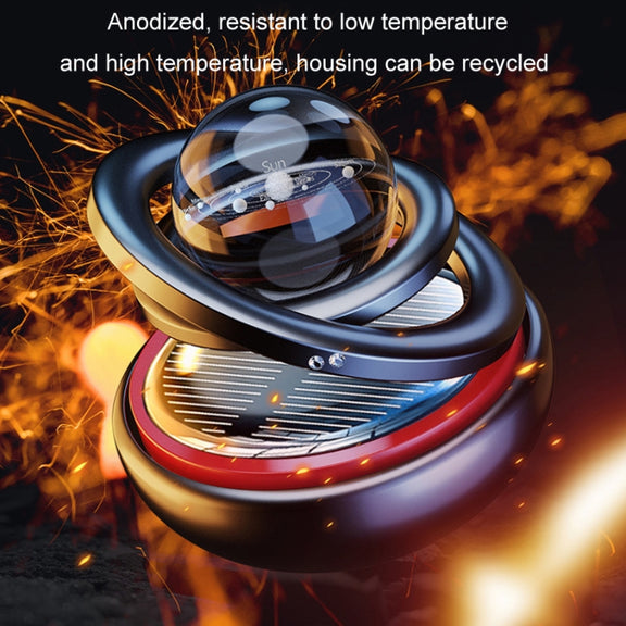 Interstellar Vast Solar Rotating Car Aromatherapy Ornaments, Color: Silver