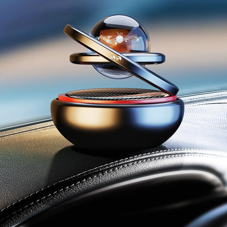 Interstellar Vast Solar Rotating Car Aromatherapy Ornaments, Color: Red