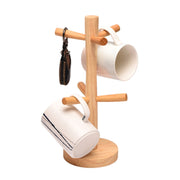 Large Rubber Wood Drawing Cup Frame Home Coffee Tea Cup Frame Drain Storage Shelf