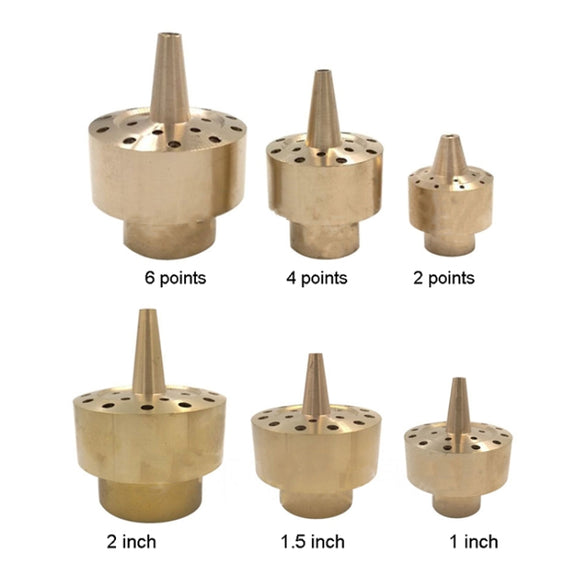 All Brass Flower Column Nozzle Inner Wire Garden Water Features Landscape Fountain Nozzle, Specification: DN25 1 inch