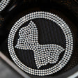 Car Multifunctional Anti-slip Coaster with Diamond Bow Crystal(White) - Car Drink Holders by PMC TechLife | Online Shopping South Africa | PMC TechLife | Buy Now Pay Later Mobicred