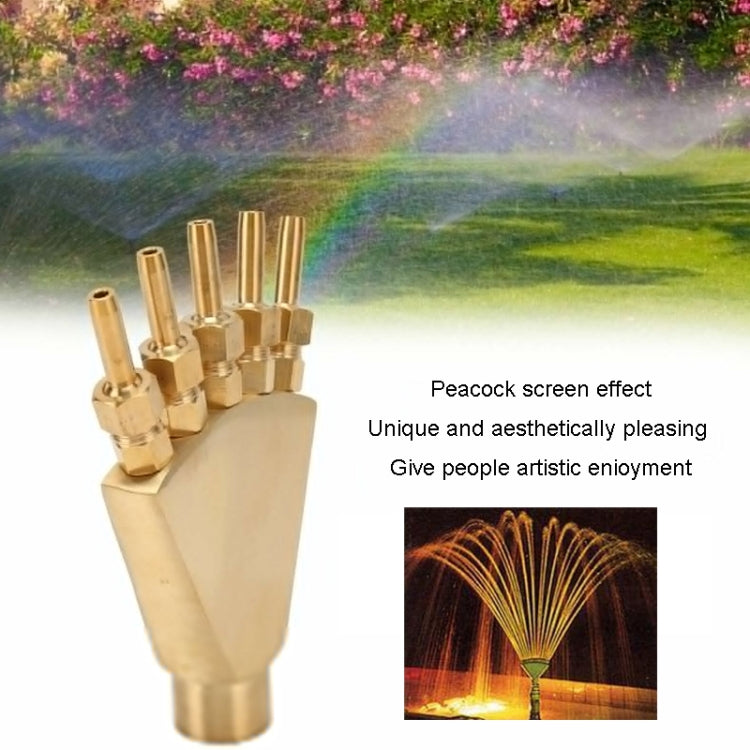 1 inch Copper Phoenix Tail Nozzle Water Landscape Fountain Equipment