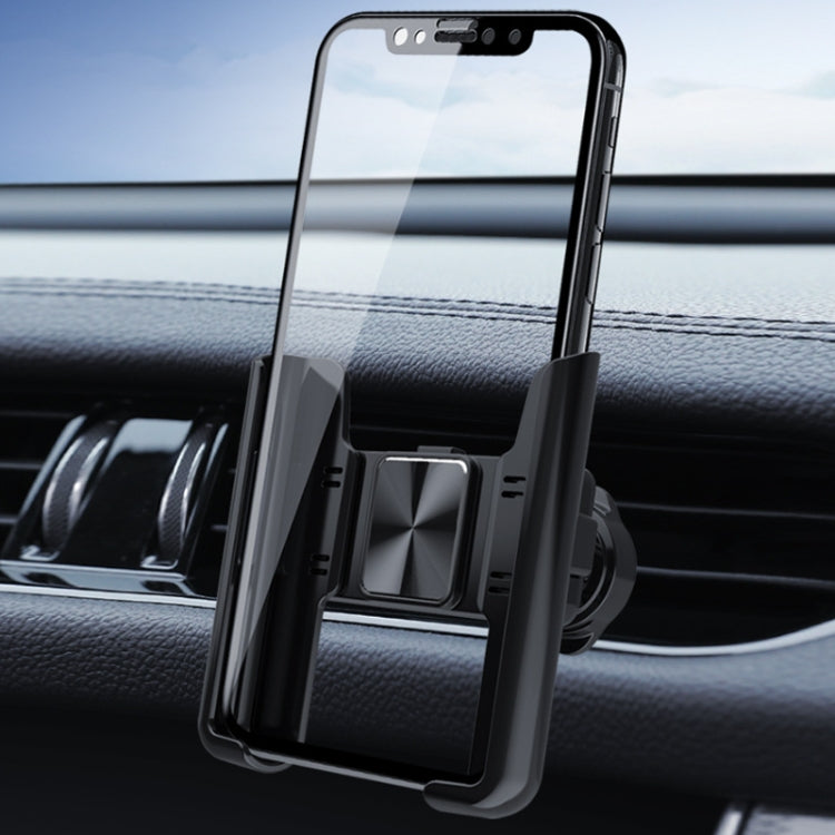 Car Air Outlet Rotatable Snap-on Base Mobile Phone Navigation Bracket(Black)