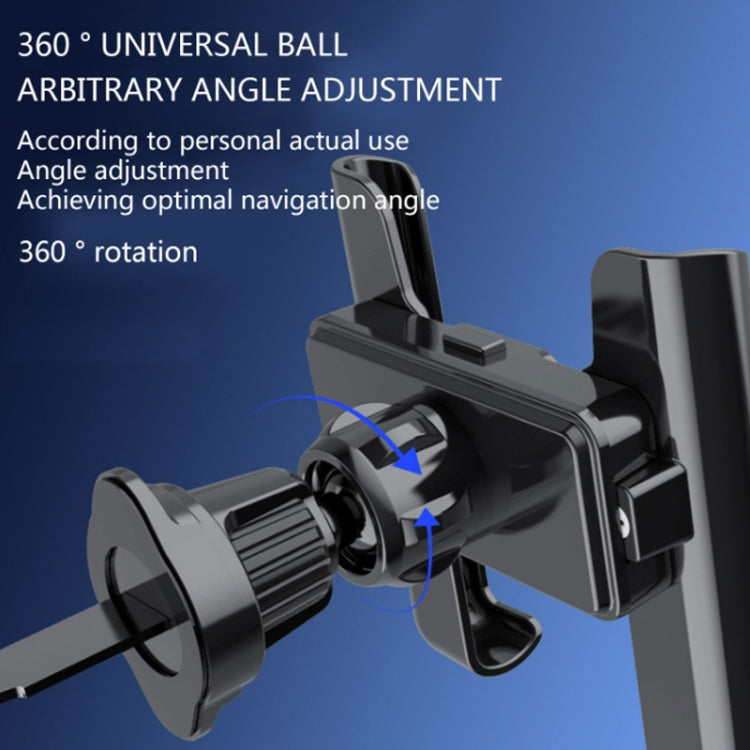 Car Air Outlet Rotatable Snap-on Base Mobile Phone Navigation Bracket(Black)