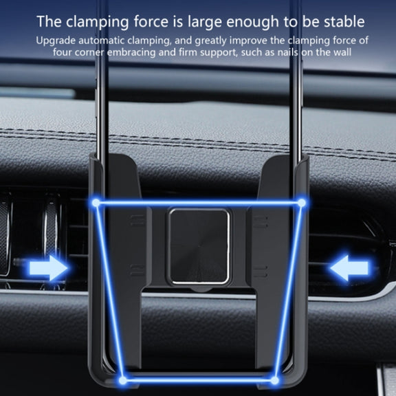 Car Air Outlet Rotatable Snap-on Base Mobile Phone Navigation Bracket(Silver)