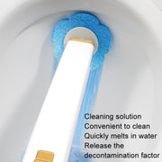 With 6pcs Marine Incense Brush Head Disposable Toilet Brush Set Wall-mounted Throwable Bathroom Cleaning Brush With Cleaning Solution