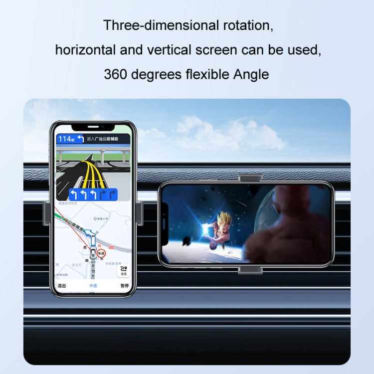 Car Air Outlet Mobile Phone Navigation Fixed Bracket(Black)