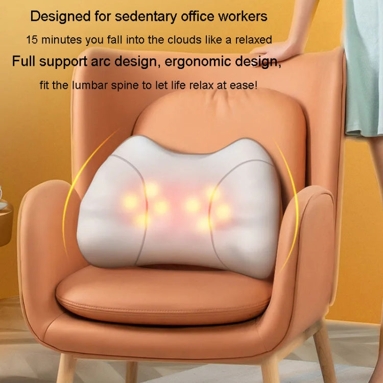 Waist And Back Massager Lumbar Vertebra Car Neck Massage Pillow, Specification: Wired Model Yellow