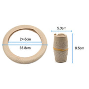 For 36cm-40cm Diameter Steering Wheel Car Silicone Protective Cover Wear Resistant Non-Slip Tire Pattern Driving Grip Sleeve(Gray)
