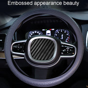For 36cm-40cm Diameter Steering Wheel Car Silicone Protective Cover Wear Resistant Non-Slip Tire Pattern Driving Grip Sleeve(Gray)