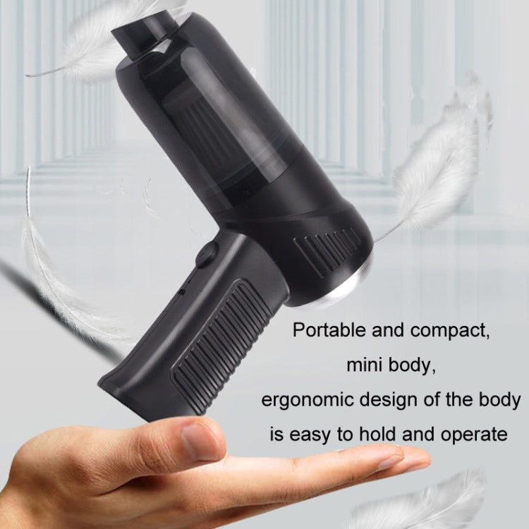Car Household Mini Wireless USB Charging Fully Automatic Vacuum Cleaner(Black)