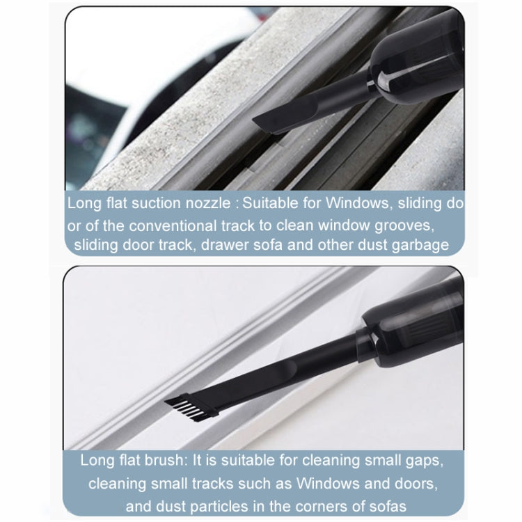 Car Household Mini Wireless USB Charging Fully Automatic Vacuum Cleaner(Black)