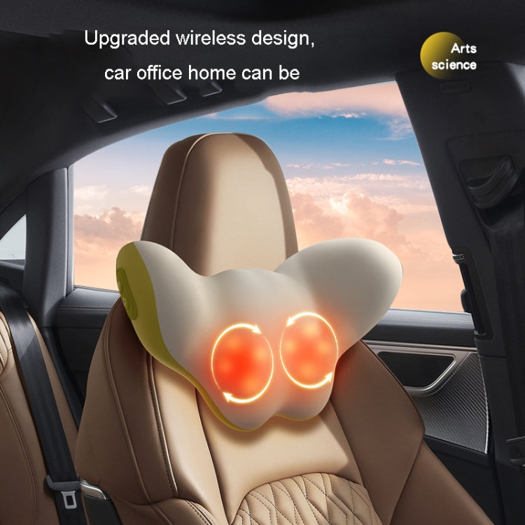 Multi-Function Lumbar Massager Car Cervical Hot Waist Massage Pillow, Specification: Charging Model Gray