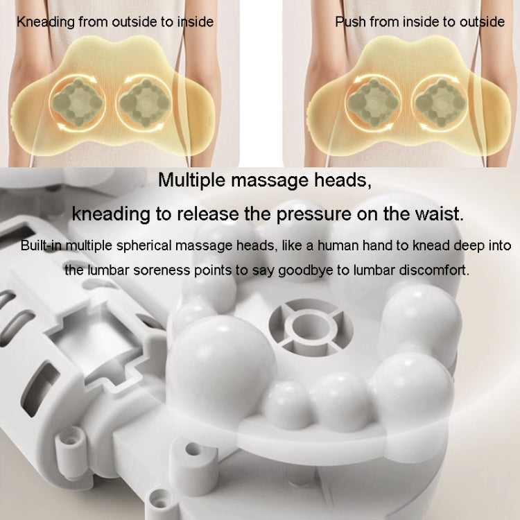 Multi-Function Lumbar Massager Car Cervical Hot Waist Massage Pillow, Specification: Plug-in Model Yellow