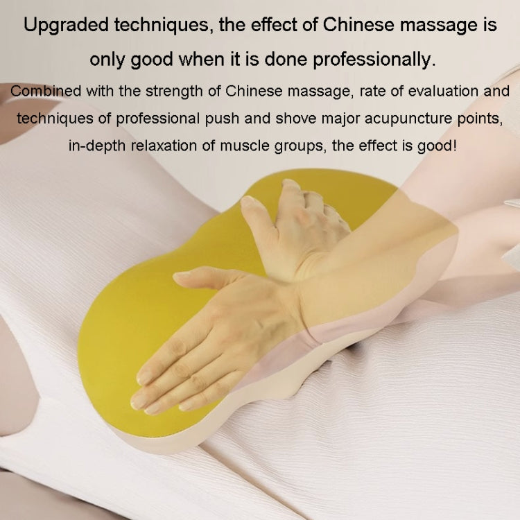 Multi-Function Lumbar Massager Car Cervical Hot Waist Massage Pillow, Specification: Plug-in Model Yellow