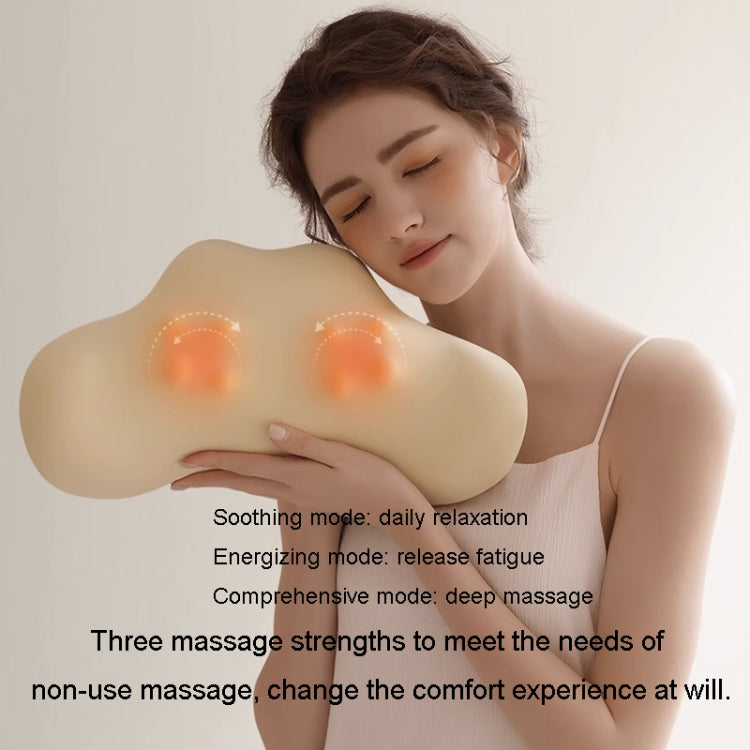 Multi-Function Lumbar Massager Car Cervical Hot Waist Massage Pillow, Specification: Charging Model Yellow
