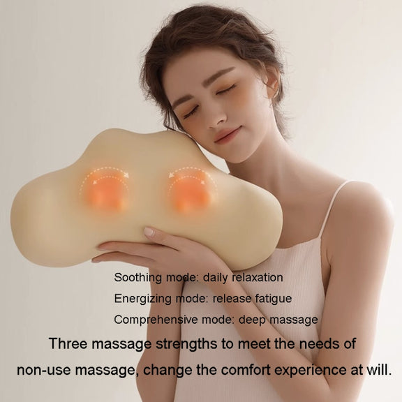 Multi-Function Lumbar Massager Car Cervical Hot Waist Massage Pillow, Specification: Charging Model Gray
