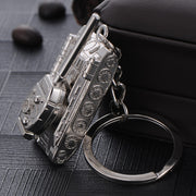 Men Car Pendant Personalized Tank World Model Keychain(Tank Silver)