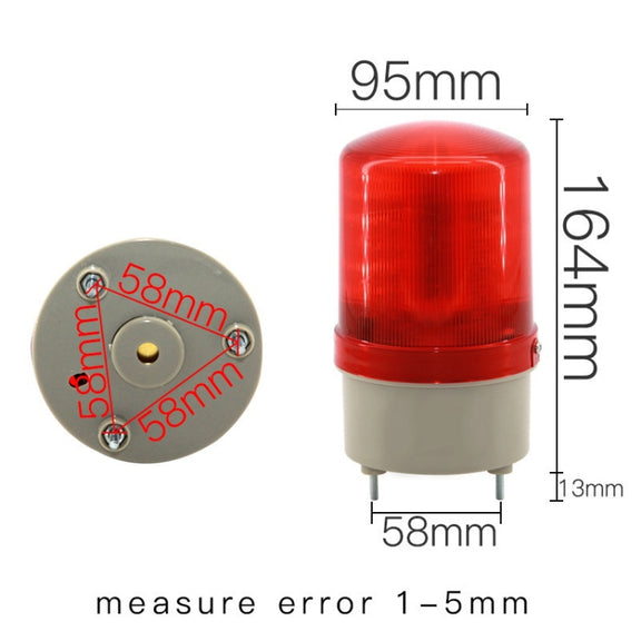 LED Rotating Warning Light Audible Alarm Light(Yellow)