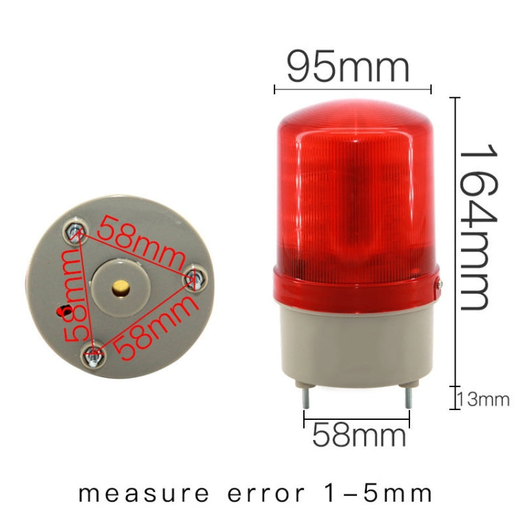 LED Rotating Warning Light Audible Alarm Light(Green)